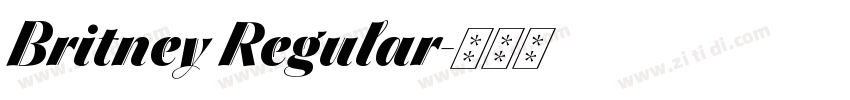 Britney Regular字体转换